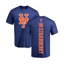 MLB Nike New York Mets #18 Darryl Strawberry Royal Blue Backer T-Shirt