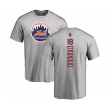 MLB Nike New York Mets #18 Travis d'Arnaud Ash Backer T-Shirt
