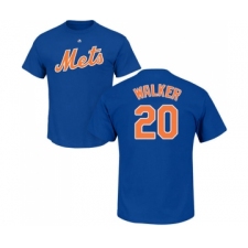 MLB Nike New York Mets #20 Neil Walker Royal Blue Name & Number T-Shirt