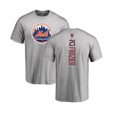 MLB Nike New York Mets #21 Todd Frazier Ash Backer T-Shirt