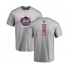 MLB Nike New York Mets #32 Steven Matz Ash Backer T-Shirt