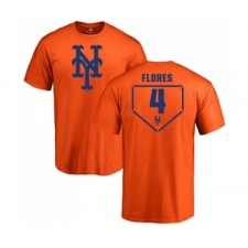 MLB Nike New York Mets #4 Wilmer Flores Orange RBI T-Shirt