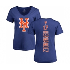 MLB Women's Nike New York Mets #17 Keith Hernandez Royal Blue Backer T-Shirt