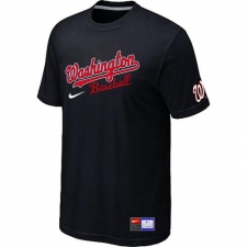 MLB Men's Washington Nationals Nike Practice T-Shirt - Black