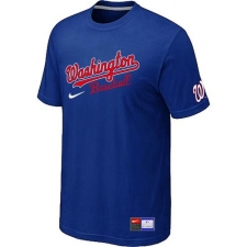 MLB Men's Washington Nationals Nike Practice T-Shirt - Blue