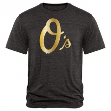 MLB Baltimore Orioles Fanatics Apparel Gold Collection Tri-Blend T-Shirt - Grey