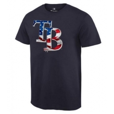 MLB Men's Tampa Bay Rays Navy Banner Wave T-Shirt