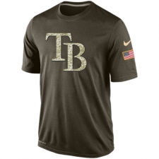 MLB Men's Tampa Bay Rays Nike Olive Salute To Service KO Performance T-Shirt