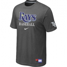 MLB Men's Tampa Bay Rays Nike Practice T-Shirt - Dark Grey