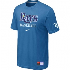 MLB Men's Tampa Bay Rays Nike Practice T-Shirt - Light Blue