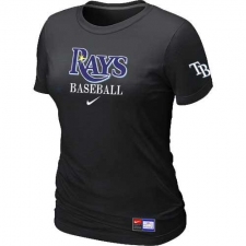 MLB Women's Tampa Bay Rays Nike Practice T-Shirt - Black