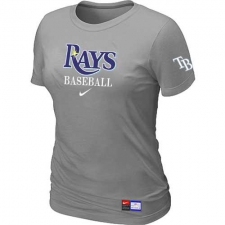 MLB Women's Tampa Bay Rays Nike Practice T-Shirt - Grey