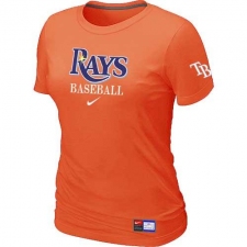 MLB Women's Tampa Bay Rays Nike Practice T-Shirt - Orange