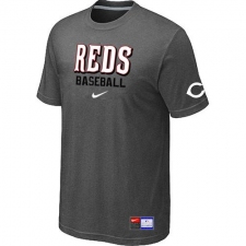 MLB Men's Cincinnati Reds Nike Practice T-Shirt - Dark Grey