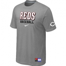 MLB Men's Cincinnati Reds Nike Practice T-Shirt - Grey