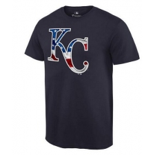 MLB Men's Kansas City Royals Navy Banner Wave T-Shirt