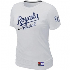 MLB Women's Kansas City Royals Nike Practice T-Shirt - White
