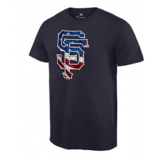 MLB Men's San Francisco Giants Navy Banner Wave T-Shirt