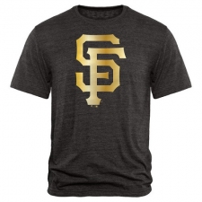 MLB San Francisco Giants Fanatics Apparel Gold Collection Tri-Blend T-Shirt - Grey