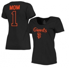 MLB San Francisco Giants Women's 2017 Mother's Day #1 Mom Plus Size T-Shirt - Black