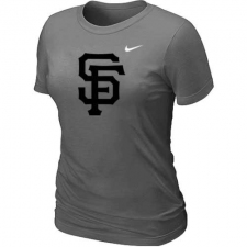 MLB Women's San Francisco Giants Nike Heathered Blended T-Shirt - Grey