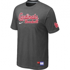 MLB Men's St. Louis Cardinals Nike Practice T-Shirt - Dark Grey