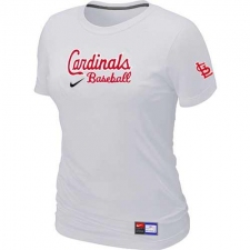 MLB Women's St. Louis Cardinals Nike Practice T-Shirt - White
