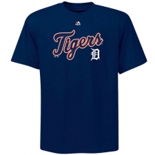 MLB Detroit Tigers Majestic Big & Tall Warning Track T-Shirt - Navy