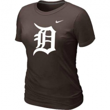 MLB Women's Detroit Tigers Nike Heathered Blended T-Shirt - Brown