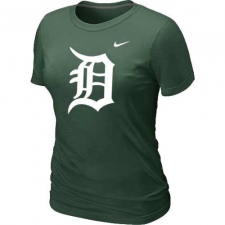 MLB Women's Detroit Tigers Nike Heathered Blended T-Shirt - Dark Green