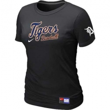 MLB Women's Detroit Tigers Nike Practice T-Shirt - Black