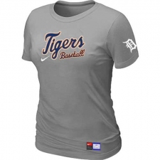 MLB Women's Detroit Tigers Nike Practice T-Shirt - Grey