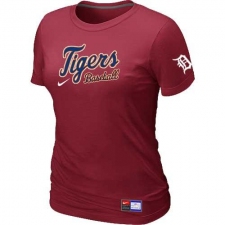 MLB Women's Detroit Tigers Nike Practice T-Shirt - Red