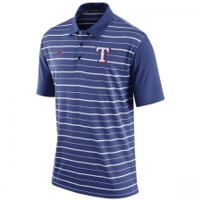 MLB Men's Texas Rangers Nike Royal Dri-FIT Stripe Polo