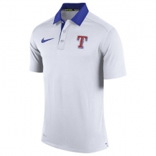 MLB Men's Texas Rangers Nike White Authentic Collection Dri-FIT Elite Polo