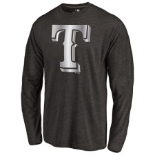 MLB Texas Rangers Platinum Collection Long Sleeve Tri-Blend T-Shirt - Grey