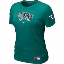 MLB Women's Texas Rangers Nike Practice T-Shirt - Aque Green