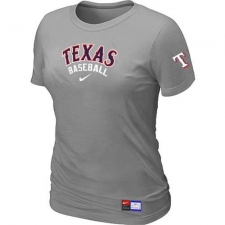 MLB Women's Texas Rangers Nike Practice T-Shirt - Grey