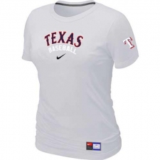 MLB Women's Texas Rangers Nike Practice T-Shirt - White