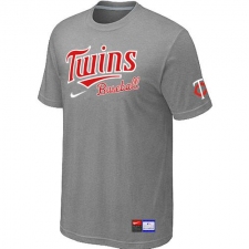 MLB Men's Minnesota Twins Nike Practice T-Shirt - Grey