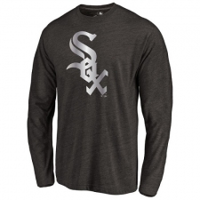 MLB Chicago White Sox Platinum Collection Long Sleeve Tri-Blend T-Shirt - Grey