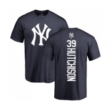 Baseball New York Yankees #39 Drew Hutchison Navy Blue Backer T-Shirt