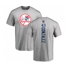 Baseball New York Yankees #43 Gio Gonzalez Ash Backer T-Shirt
