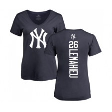 Baseball Women's New York Yankees #26 DJ LeMahieu Navy Blue Backer T-Shirt