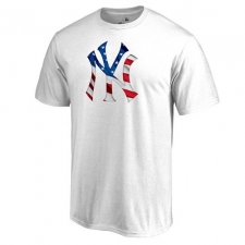 MLB Men's New York Yankees White Big & Tall Banner Wave T-Shirt