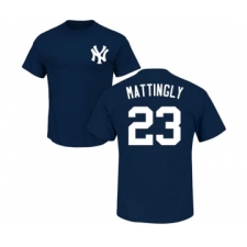 MLB Nike New York Yankees #23 Don Mattingly Navy Blue Name & Number T-Shirt