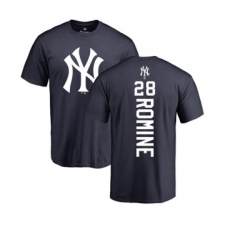 MLB Nike New York Yankees #28 Austin Romine Navy Blue Backer T-Shirt