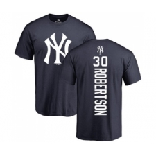 MLB Nike New York Yankees #30 David Robertson Navy Blue Backer T-Shirt