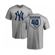MLB Nike New York Yankees #40 Luis Severino Gray RBI T-Shirt