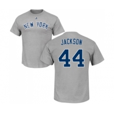 MLB Nike New York Yankees #44 Reggie Jackson Gray Name & Number T-Shirt